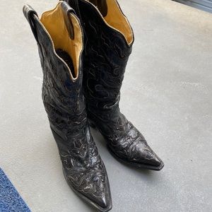 Women’s black SEQUIN dress Cowboy boots